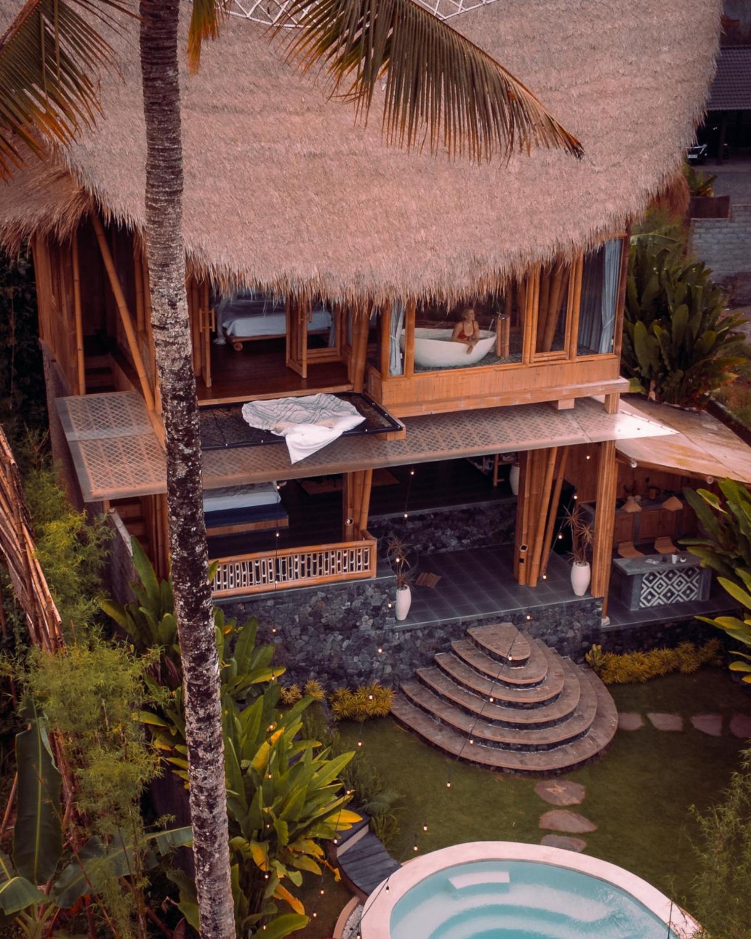 Makerti Bali~Bamboo House Villa Selat Dış mekan fotoğraf