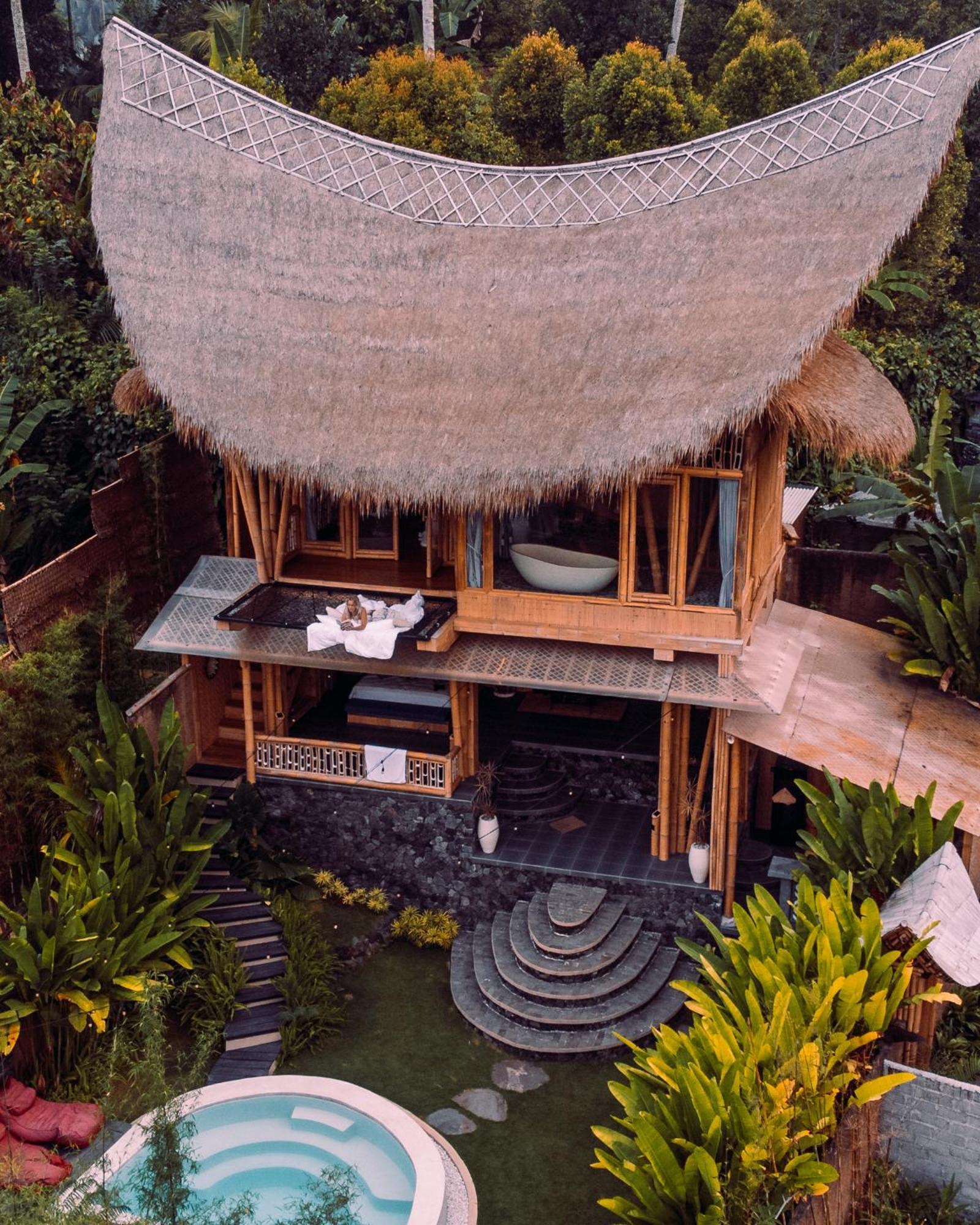 Makerti Bali~Bamboo House Villa Selat Dış mekan fotoğraf